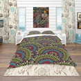 thumbnail image 2 of Designart 'Colorful Ethnicity Round Ornament' Bohemian & Eclectic Duvet Cover Set, 2 of 4