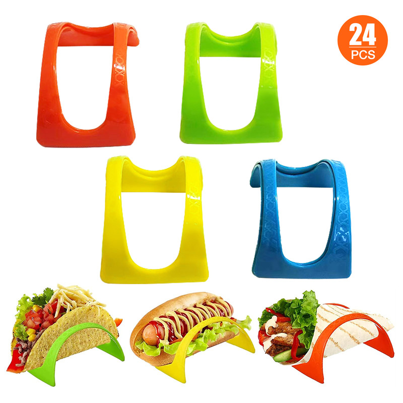 24 Pcs Taco Holders ,Plastics Tortilla Shell Holder Rack Stand Dinner