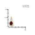 thumbnail image 2 of 1.20 Carat T.G.W. Garnet Gemstone and White Diamond Accent Earrings, 2 of 3