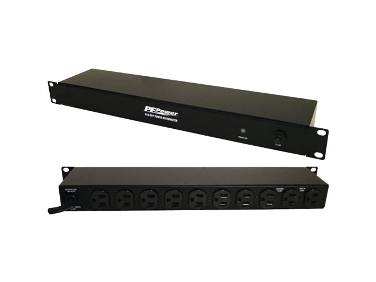 Panamax D10-PFP 10-Outlets Power Strip - 10 - 6 ft Cord - 140 V AC Voltage - 1800 W - Black