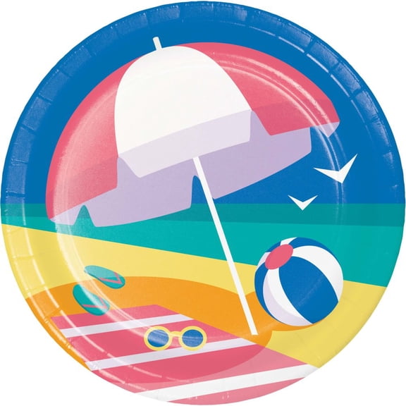 Summer Sun 9-inch Paper Plates 8 Per Pack