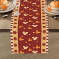 thumbnail image 5 of Fall Pumpkin Table Runner, Red Autumn Thanksgiving Polka Dot Kitchen Dining Table Decor, Seasonal Burlap Home Decoration Indoor Outdoor Party Supply 13 x 60 Inch, 5 of 6