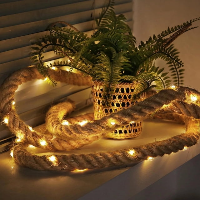 Ofertas de decoraciones navideñas 2024, luces de cadena Twines, luces de alambre de cobre, luces LED para jardín al aire libre, luces de cadena, luces ambientales, luces de decoración de jardín,