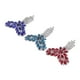 thumbnail image 5 of Broche de 3 piezas con forma de corazón, cristal de colores esmaltado, borla, cadena, rojo, pavo real, azul oscuro, para boda., 5 of 14
