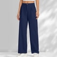 thumbnail image 2 of XIYON Girls Uniform Pants Kids Stretchy Straight Leg Pants Elastic Waist with Pockets School Preppy Clothes Back to School 11-12 Years, 2 of 6