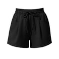 thumbnail image 5 of cocolona Womens Summer Casual High Waist Beach Shorts Elastic Waist Straight Wide Leg Vacation Lounge Shorts with Pockets, 5 of 5
