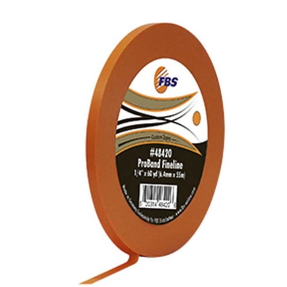 FBS Distribution FBS-48420 ProBand Orange Fine Line Tape - 0.25 in. x 60 Yards
