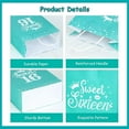 thumbnail image 6 of Sweet 16 Birthday Decorations Teal - 16pcs Party Favor Gift Bags with Handles, Teal Blue Candy Bags Goodie Bags for 16th Birthday Party, Turquoise Sweet Sixteen Decorations for Girls Boys, 6 of 7