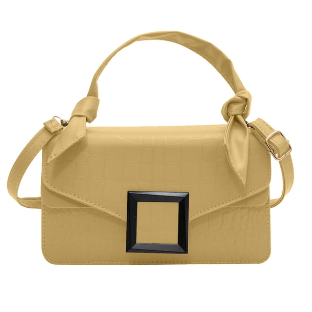 Bolso tipo bandolera para mujer, bolso tipo cartera clásico, bolso pequeño de piel sintética sencillo.