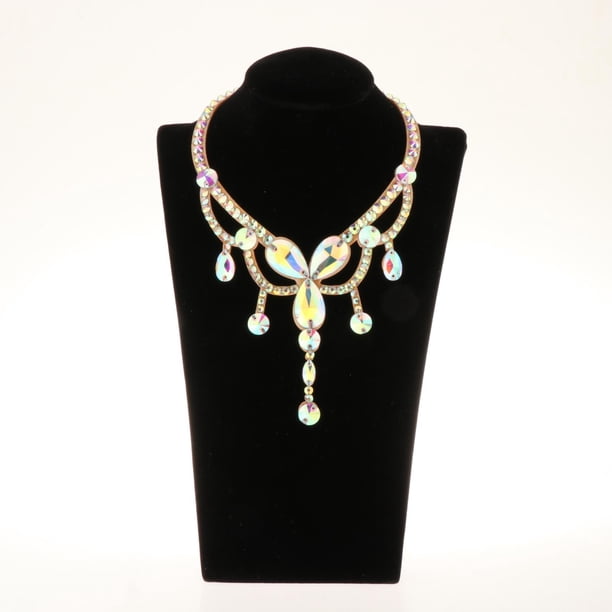 Collar de danza del vientre, joyería de moda, cadena para el cuello, traje de baile para mujer, puesta en escena, fiesta para mujeres y niñas, accesorios de disfraz Estilo A Yinane Collar de danza del vientre