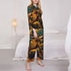 thumbnail image 3 of Balery Starry Night Guitar Turtle Conjunto de Pijama con Estampado para Mujer, Conjunto de Dos Piezas con Manga Larga, Ropa de Dormir Suave con Bolsillos, Pijamas Cómodos-Medium, 3 of 7
