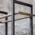 thumbnail image 3 of Uttermost Olwyn 6-Shelf Iron and Glass Bookcase in Driftwood and Aged Steel, 3 of 7