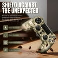 thumbnail image 5 of Controller Skins for PS4 - Silicone Protector Case Skin for Playstation 4 Controller Compatible with PS4 Slim / PS4 Pro Controller, Camo Mosaic Brown Cover for PS4 Controller with Thumb Grip Caps, 5 of 7