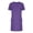 Purple, variant on HBBIKVI Patch Pocket T-Shirt Dress for Women Casual Short Sleeve Mini Dress with Round Neckline and Relaxed Fit for Everyday Comfort