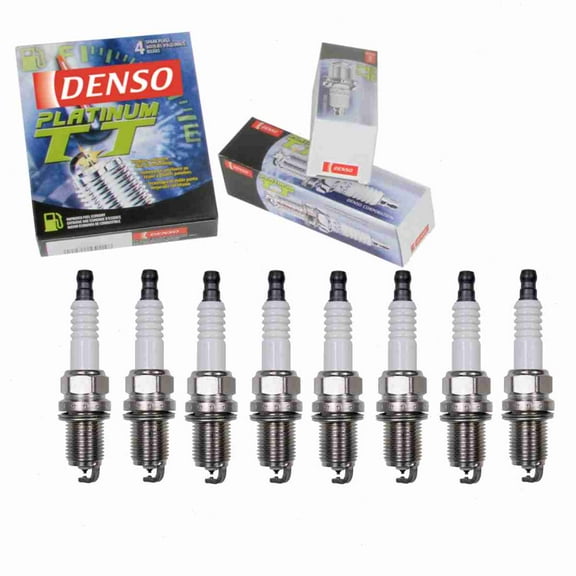 8 pc DENSO Platinum TT Spark Plugs compatible with Toyota Tundra 4.7L V8 2000-2009