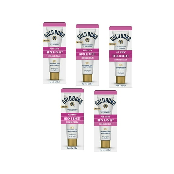 5 Pack - Gold Bond Ultimate Firming Neck & Chest Cream 2 Oz Each