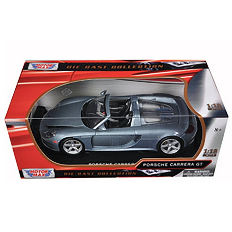 Porsche Carrera GT Silver with Black Interior 1/18 Diecast