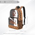 thumbnail image 7 of ZIATUBLES Clear Backpack Heavy Duty, Brown Pet Mom Paw Print Fabric & PVC Transparent Bag, Large Capacity See Through Backpack for School College Work Travel Security, 7 of 7