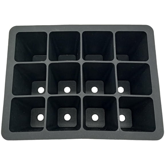 WEISIPU Seed Starting Tray 12 Cell Seedling Pots Silicone 7.1x5.5in Reusable Garden Planting Trays
