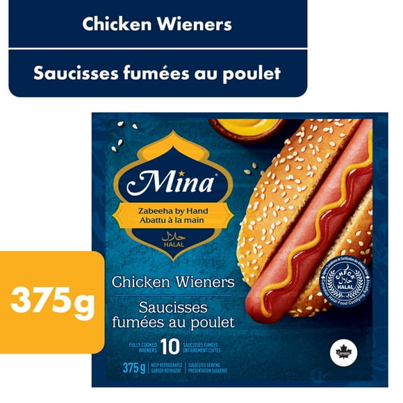 Mina Halal Chicken Wieners, 375 g