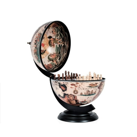 UPC: 0616983879894 | White Globe 13 inches with chess holder