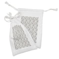 thumbnail image 2 of Vintage Botany Fabric Pouch Set of 2, Detailed Sketch of Sakura Cherry Blossom Leaves on Branches, Small Drawstring Bag for Toiletries Masks and Favors, 9" x 6", Champagne Charcoal Grey, by Ambesonne, 2 of 2