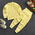 thumbnail image 2 of TOWED22 Little Boys Pajamas Sets Dinosaur Cotton 2 Piece Toddler Clothes Kids Pjs Sleepwear 6-12 Months 12-24 Months 2t 3t 4t 5t 6t 7t 8t 9t Children,Yellow,2-3 Y, 2 of 4