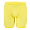 thumbnail image 4 of VgaVtl Boxers Men Big Mens Underwear Plus Size Fitness Long Breathable Boxer Briefs Solid Color Underpants,Yellow XL, 4 of 6