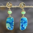 thumbnail image 2 of K-KED Fashion Turquoise 925 Silver Ear Hook Women Earrings Wedding Dangle Drop Jewelry-#39, 2 of 6