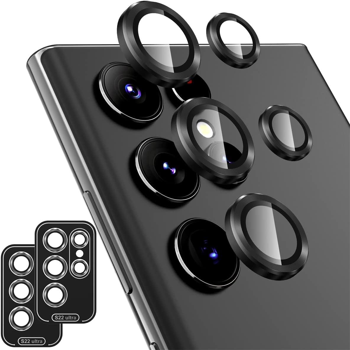 2Pack [6+4 ] for Samsung Galaxy S22 Ultra Camera Cover Lens Protector