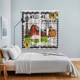 thumbnail image 5 of Curtains 63 Inch Length 2 Panels, Farmhouse Cow Grommets Window Treatment Curtain, Country Sunflowers Pig Cabin Barn Wooden Thermal Curtains Drapes for Living Room/Bathroom, 5 of 9