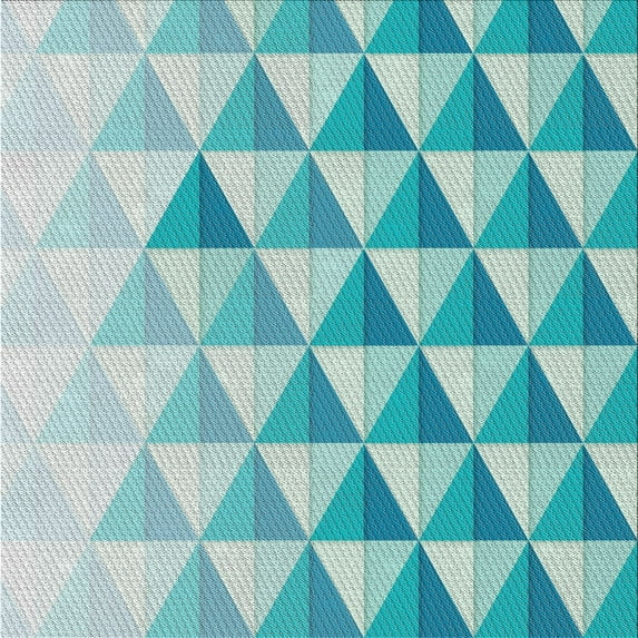 Ahgly Company Indoor Square Patterned Deep-Sea Green Novelty Area Rugs, 5' Square