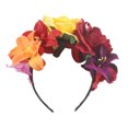 thumbnail image 3 of Diadema creativa de estilo europeo y americano para novia, accesorio para el cabello con flores rosas, para fiesta de Halloween, 3 of 6