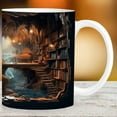 thumbnail image 6 of Hometravel Bookshelf Design Mug, Creative 3D Space Theme Drinkware, Multi-functional Plastic Cup for Toothbrush Storage, Art Style Beverage Container, 6 of 6