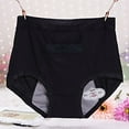 thumbnail image 6 of Clearance Cqxid525 Panties for Women Women's Large Textile Underwear Pocket for Menstruation Warm High Waist Anti Side Leakage Big Aunt Sanitary Pants Underwear Soft Strech Ladies Breathable Black, 6 of 6