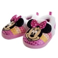thumbnail image 2 of Disney Minnie Mouse "Colors of Love" Toddler Girls' Dual Sizes Nylex Fabric Slippers - Pink, 7-8, 2 of 8
