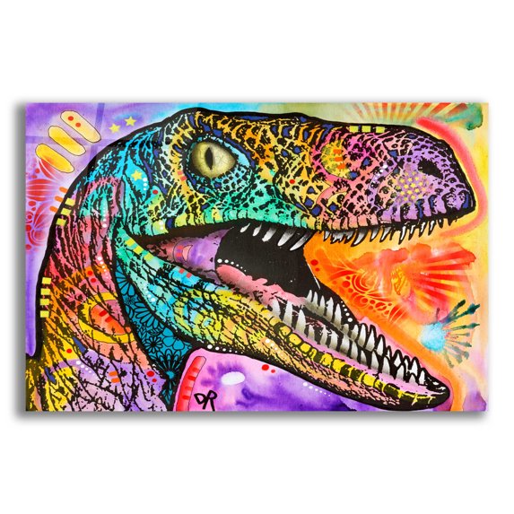 Epic Art 'Raptor' by Dean Russo, Acrylic Glass Wall Art, 24"x16"