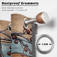 thumbnail image 6 of 2 Panels Outdoor Curtains for Patio Waterproof 54"x108" Texas Star Vintage Weatherproof Privacy Outsides Curtains, Berry Navy Blue Brown Wooden Grommet Thermal Drapes for Cabana Porch Pergola, 6 of 8