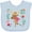 AE-Light Blue, variant on Inktastic Woodland Moose Spring Flowers Girls Baby Bib
