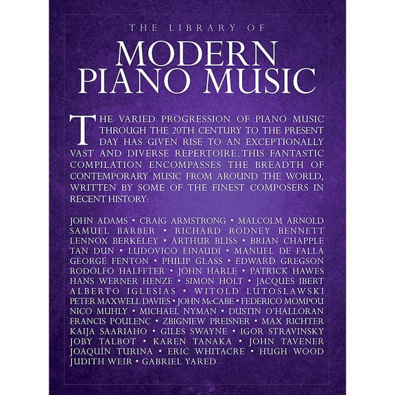 Music Sales Library Of Modern Piano Music - Piano Solo