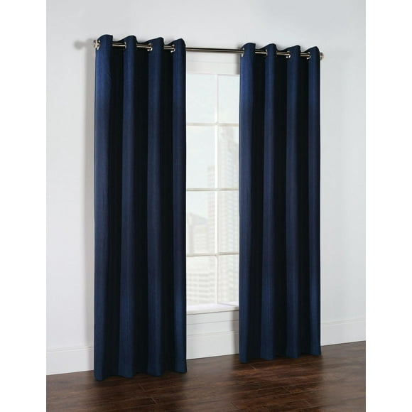 Ballard 100% Total Blackout Grommet Curtain Panel Pair 52" x 95" in Navy