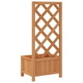 thumbnail image 6 of vidaXL Planter with Trellis Brown Solid Wood Fir, 6 of 7