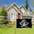 thumbnail image 2 of Jolly Roger Double Sided And Double Flag with Brass Washer Halloween Decorations Party Supplies 3x5 Inch, 2 of 10