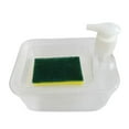 thumbnail image 4 of Dispensador de jabón para platos y soporte de esponja, dispositivos 2 en 1, contenedor dispensador de bomba de líquido, dispensador de jabón de cocina rectángulo Macarena dispensador de jabón, 4 of 8
