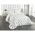 thumbnail image 3 of Ambesonne Modern Quilted Bedspread Set 3 Pcs, Thunderbolt Zig Zag, King Size, Black White, 3 of 5