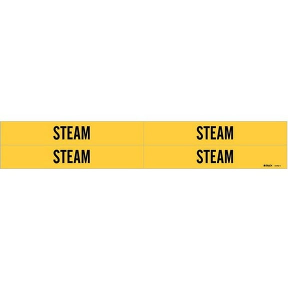 Brady Pipe Marker,Steam,1 1/8 in H,7 in W 7270-4