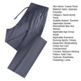thumbnail image 7 of Women Summer Pants Spring Summer Men Women Pants with Pockets Elastic Waist Drawstring Quick-dry Breathable Athletic Joggers Workout Trousers, 7 of 7