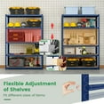 thumbnail image 6 of Costway 4 PCS 5 Tier Adjustable Garage Shelving Unit with 2200 lbs Max Load for Warehouse Blue, 6 of 9