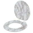 thumbnail image 2 of J&V Textiles Round Toilet Seat With Easy Clean & Change Hinge (Gray), 2 of 5