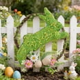 thumbnail image 2 of Easter Wreath Rattan Wooden Decorative Table Hanging Ornament, Artificial Flower Rabbits Door Hanger Indoor Decor, 9.84 Inch Spring Centerpiece, 2 of 8